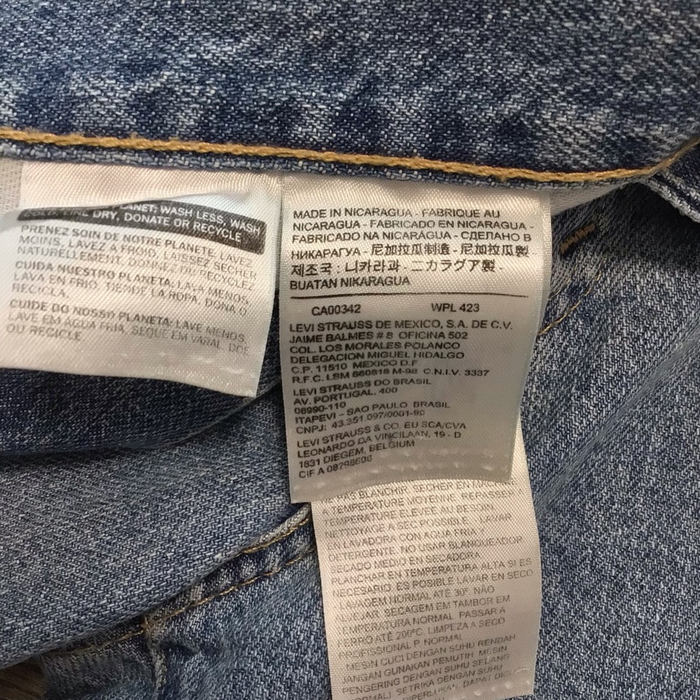 Levi’s 550 Relaxed Cotton Light Rinse Jean Shorts 40 - Picture 13 of 14